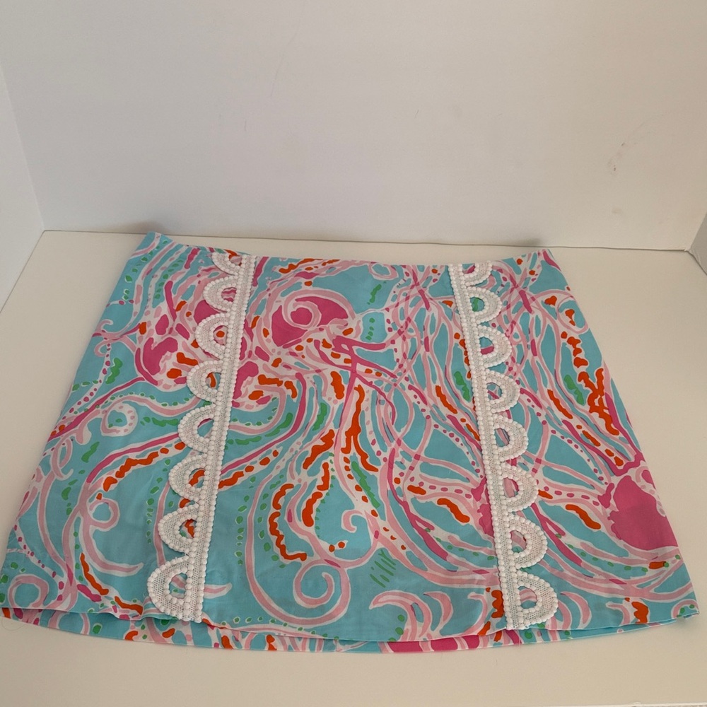 Lilly Pulitzer Vibrant Blue and Pink Mini Skirt
